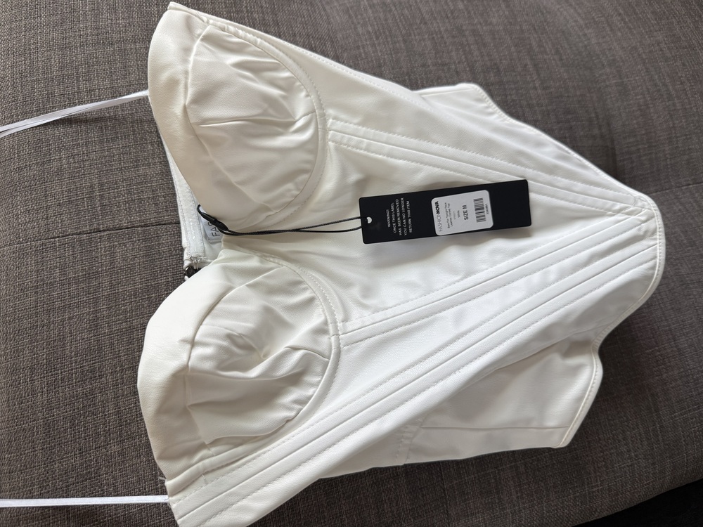 White corset top